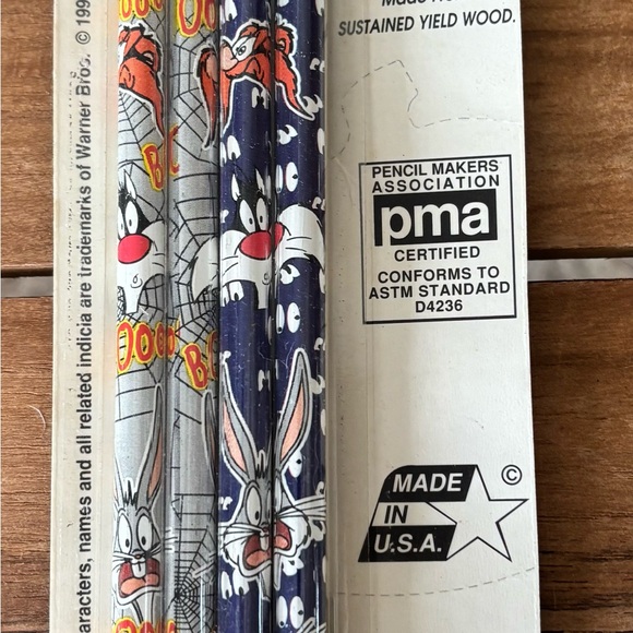 NOS Vintage Halloween Looney Tunes Pencils Warner Bros. 2 Pack New - Picture 13 of 14